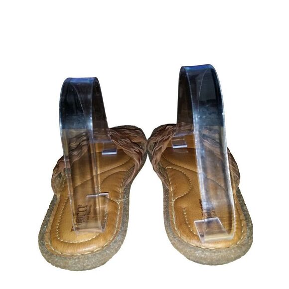 Born Sandals Women Sz 8 M Brown Strappy Woven Leather Summer Boho - Picture 4 of 7